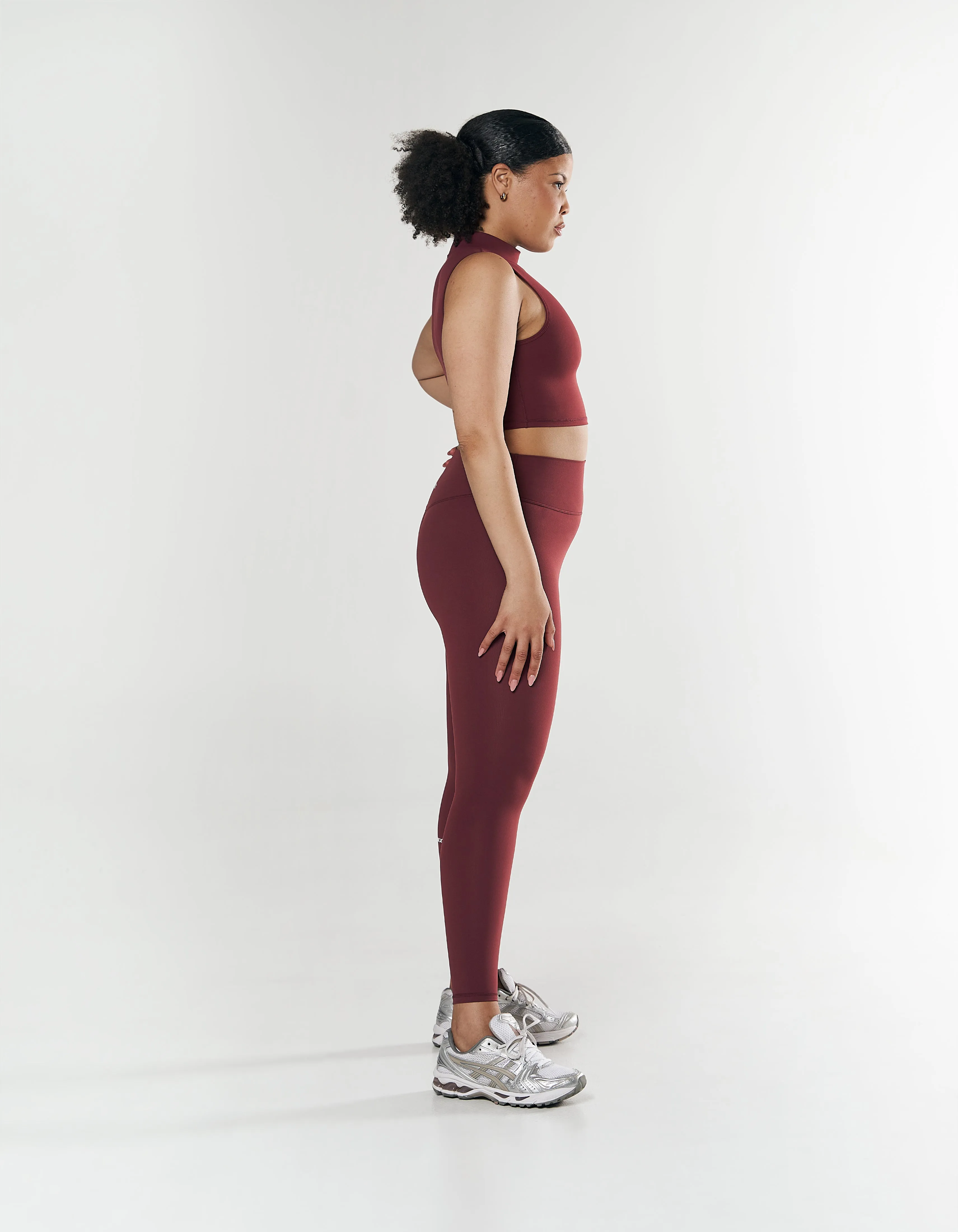 High Neck Cropped Tank NANDEX ™ Maple - Burgundy