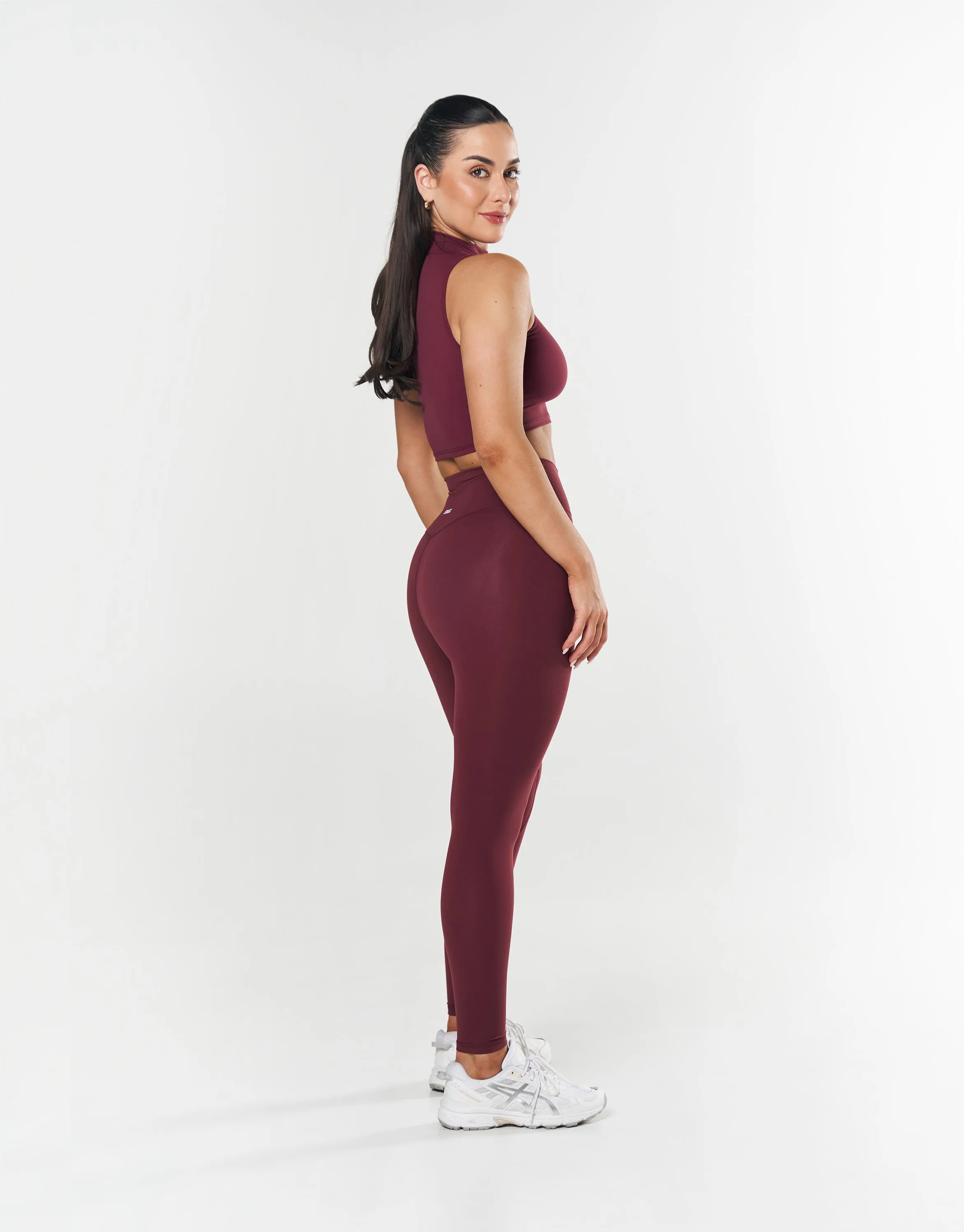 High Neck Cropped Tank NANDEX ™ Maple - Burgundy