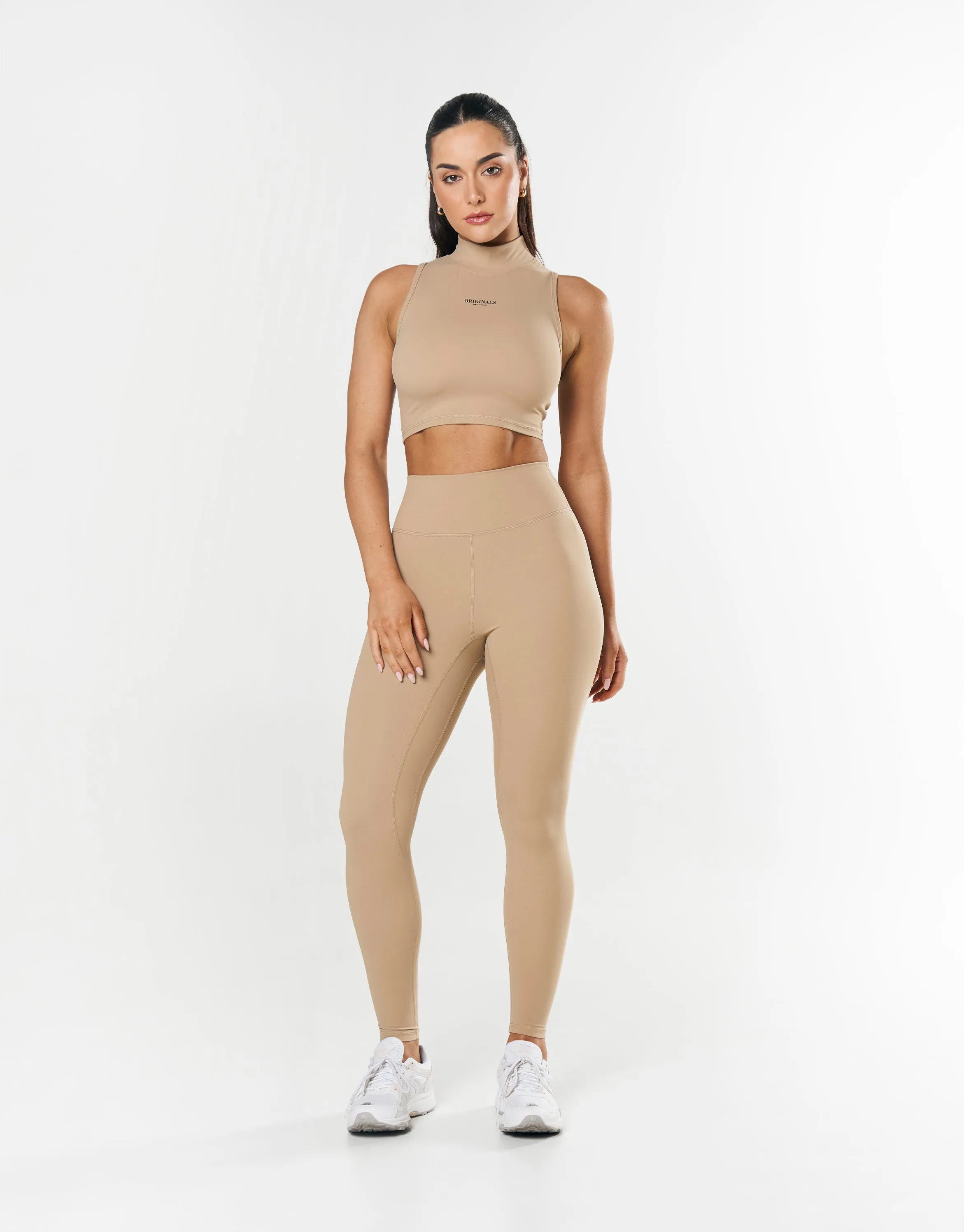 High Neck Cropped Tank NANDEX ™ Sand - Beige