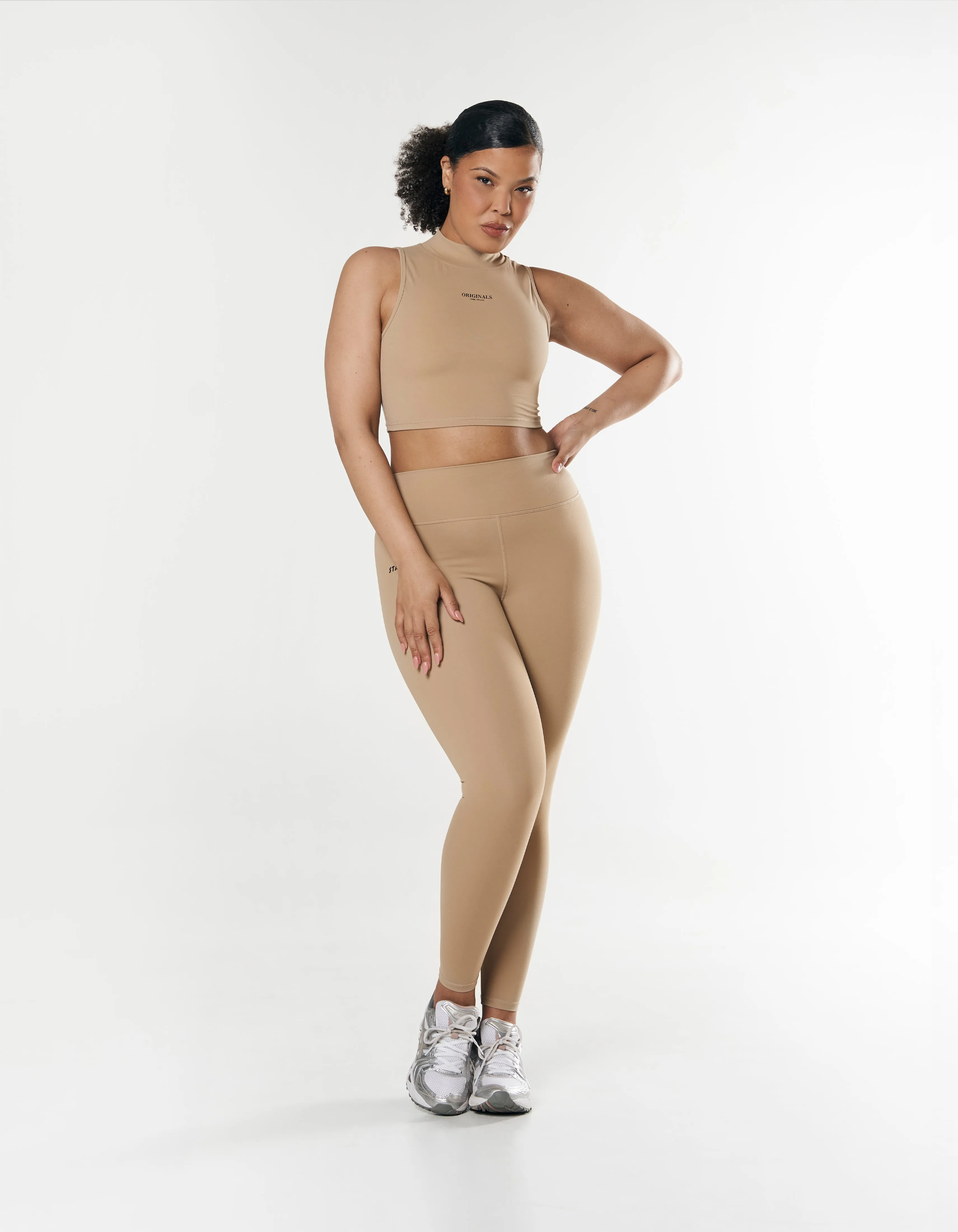 High Neck Cropped Tank NANDEX ™ Sand - Beige