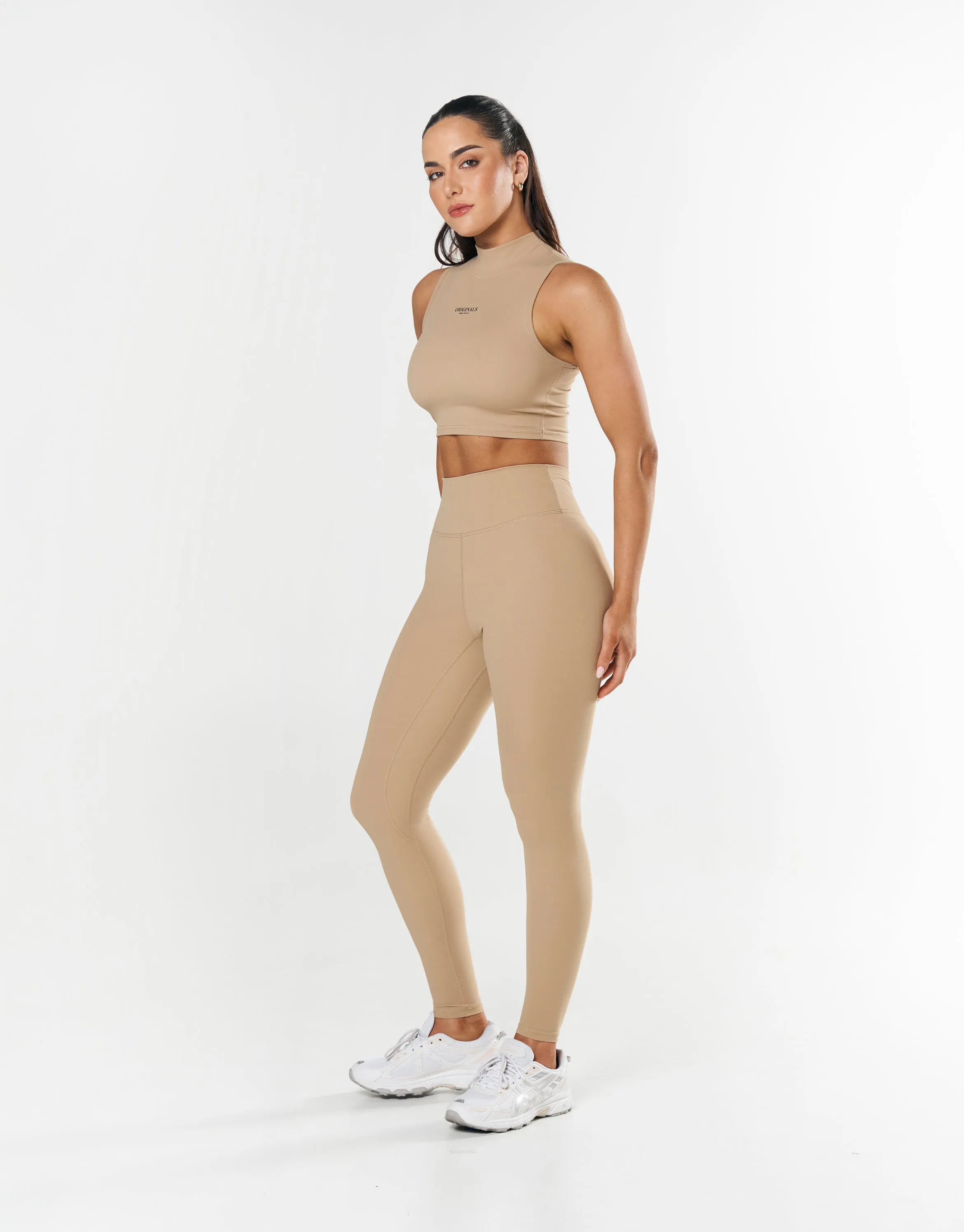 High Neck Cropped Tank NANDEX ™ Sand - Beige