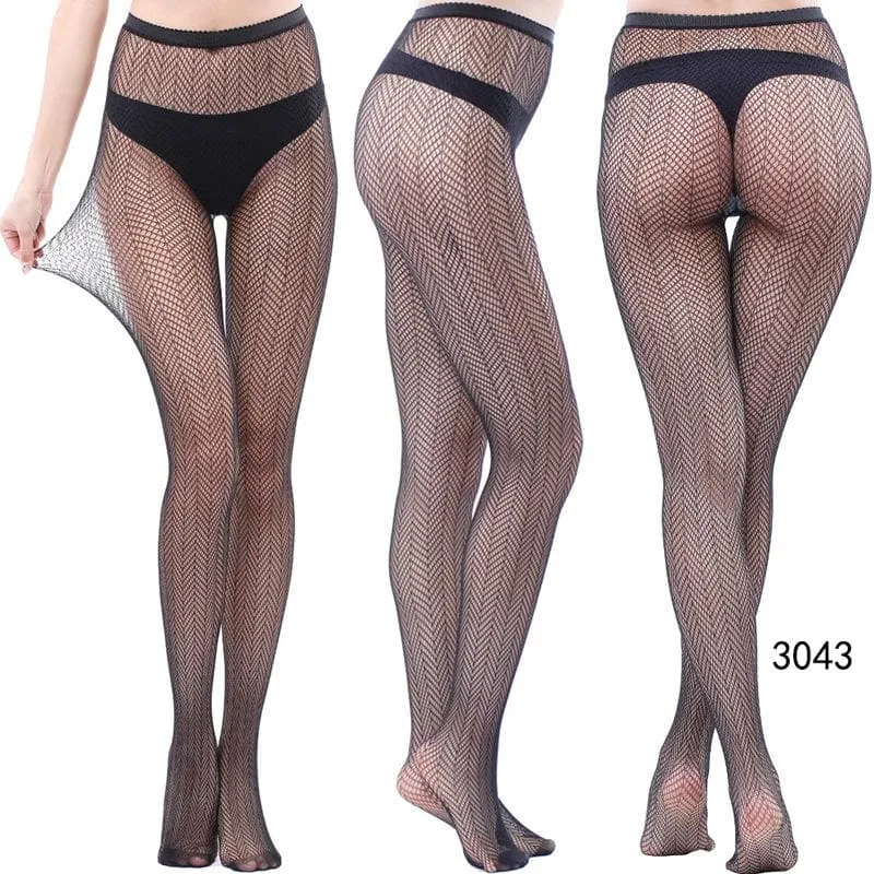 High waist fishnet tights stockings