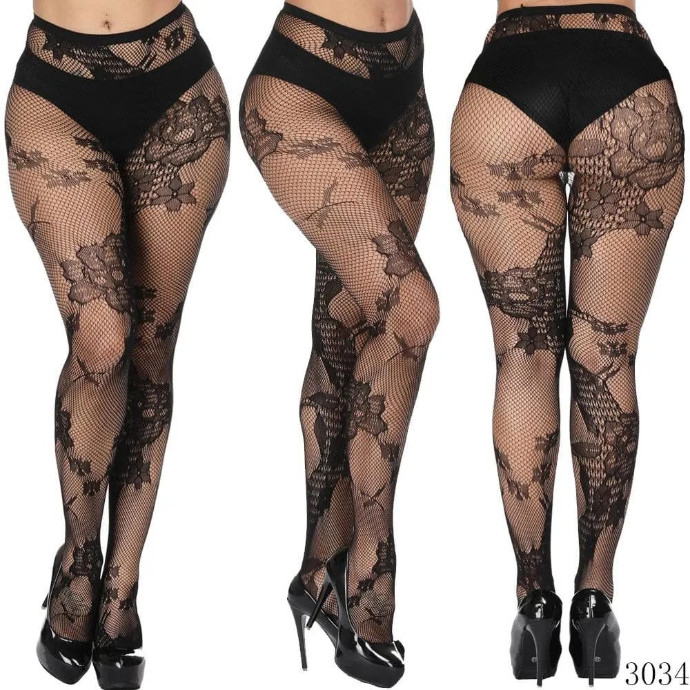 High waist fishnet tights stockings