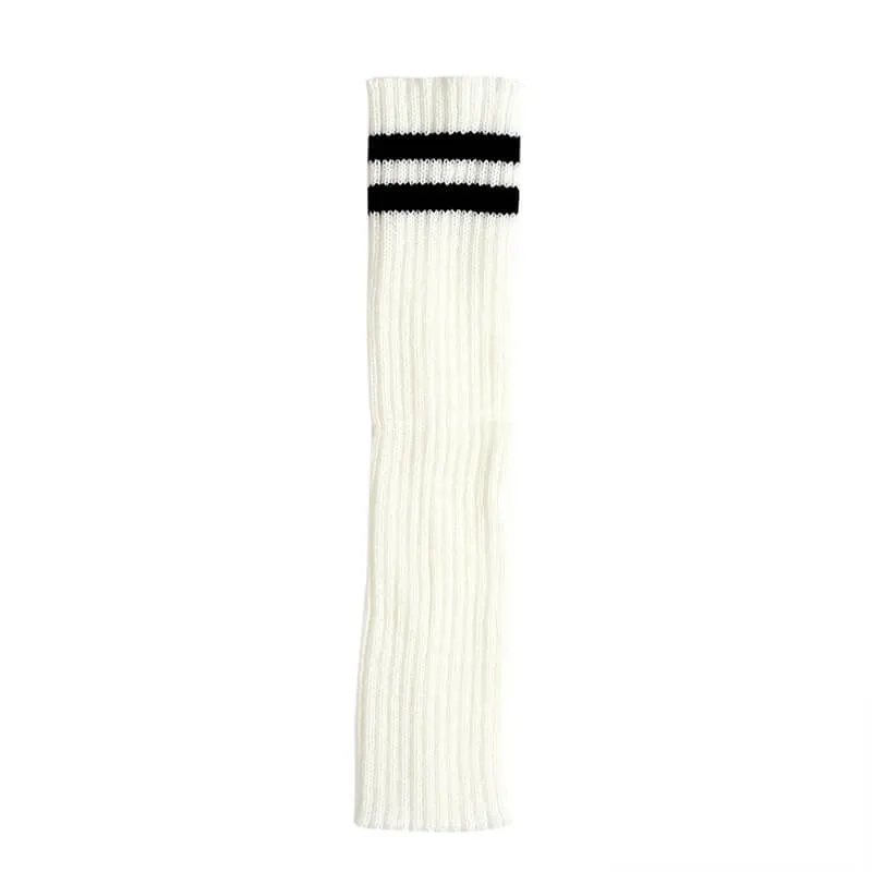 JK girl stripes leg warmers