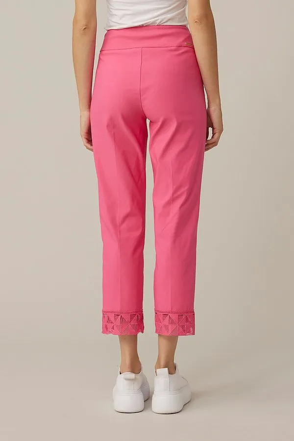 Joseph Ribkoff Pink Detailed Hem Trousers