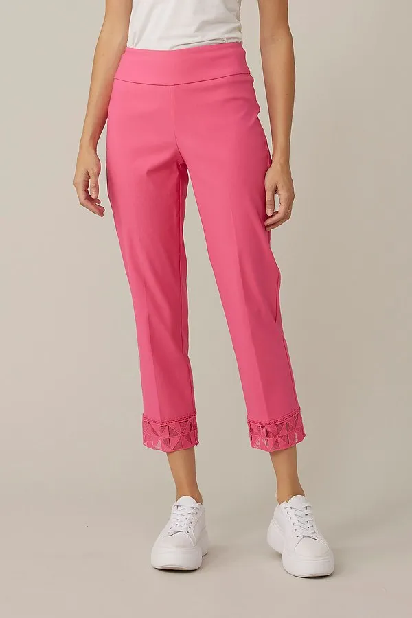 Joseph Ribkoff Pink Detailed Hem Trousers