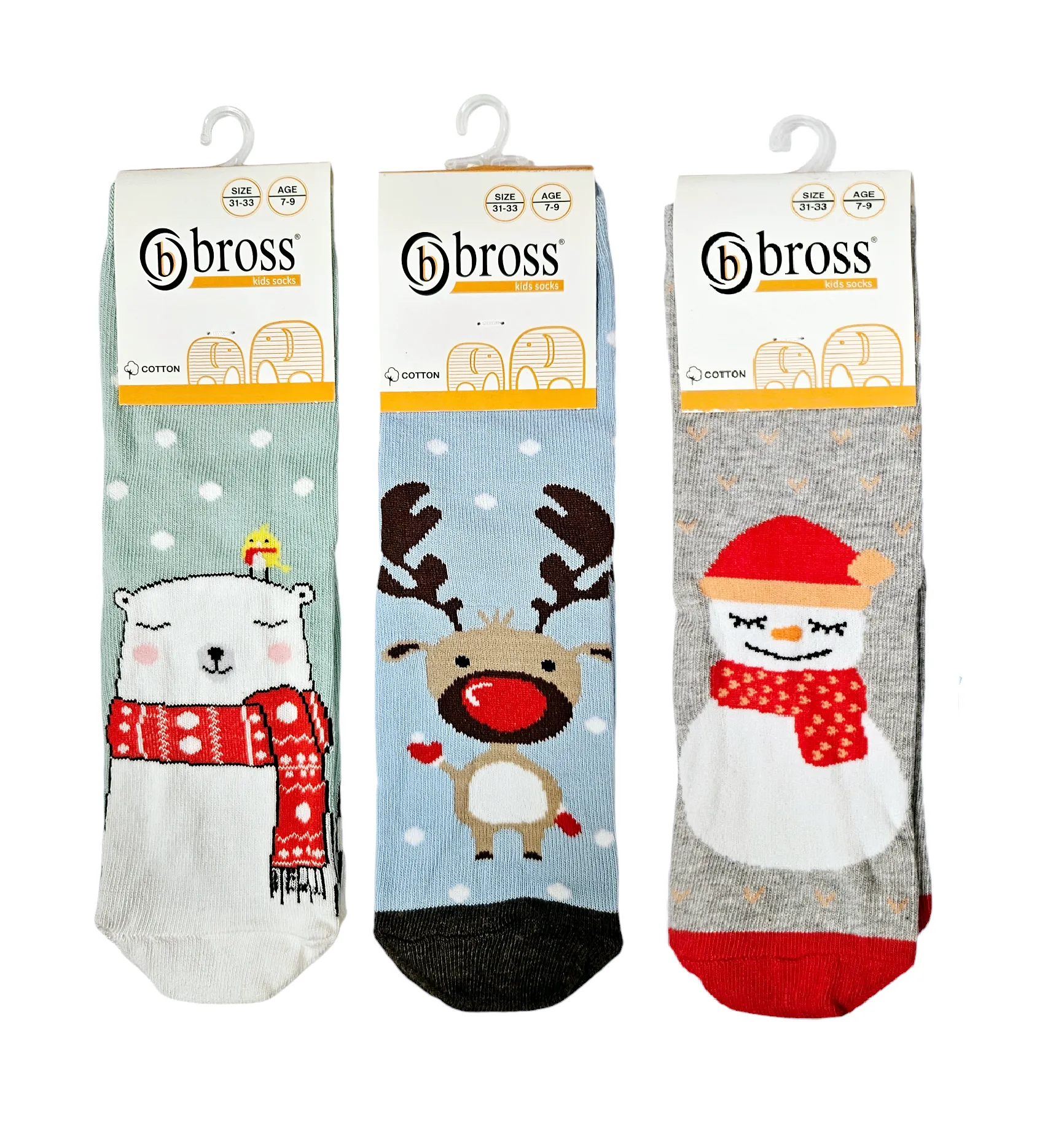 Kids Christmas Ankle Socks 3Pk (7-9yrs)