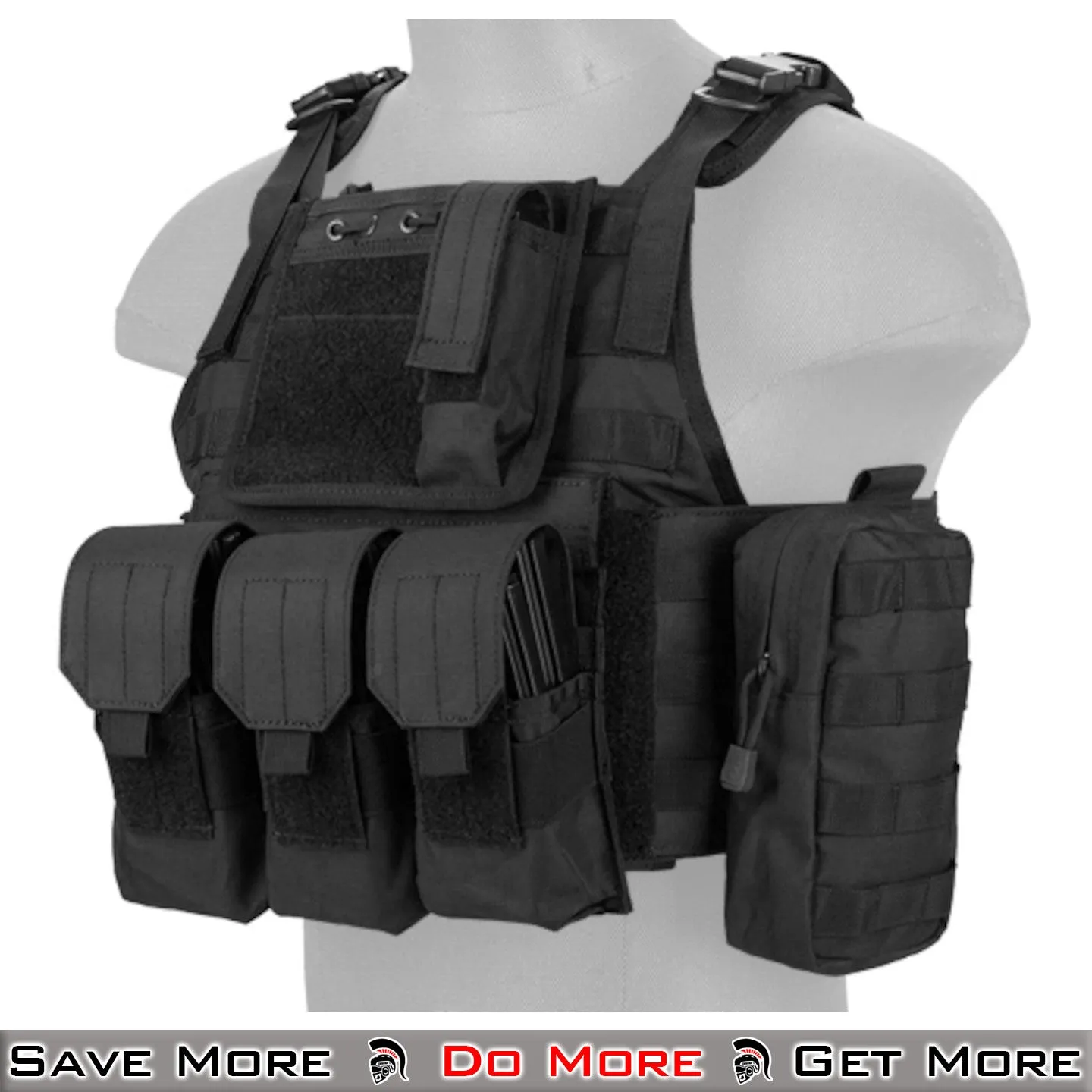 Lancer Tactical 600D Nylon Assault Tactical Vest Airsoft Vest Tactical Plate Carrier