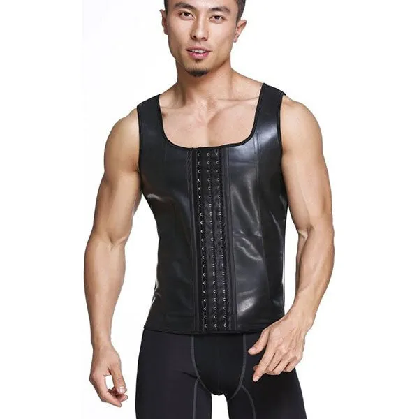 Latex Waist Trainer For Men Vest Body Shaper Corsets Fajas Colombianas