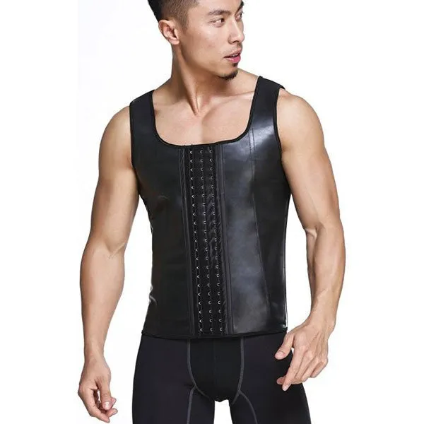 Latex Waist Trainer For Men Vest Body Shaper Corsets Fajas Colombianas