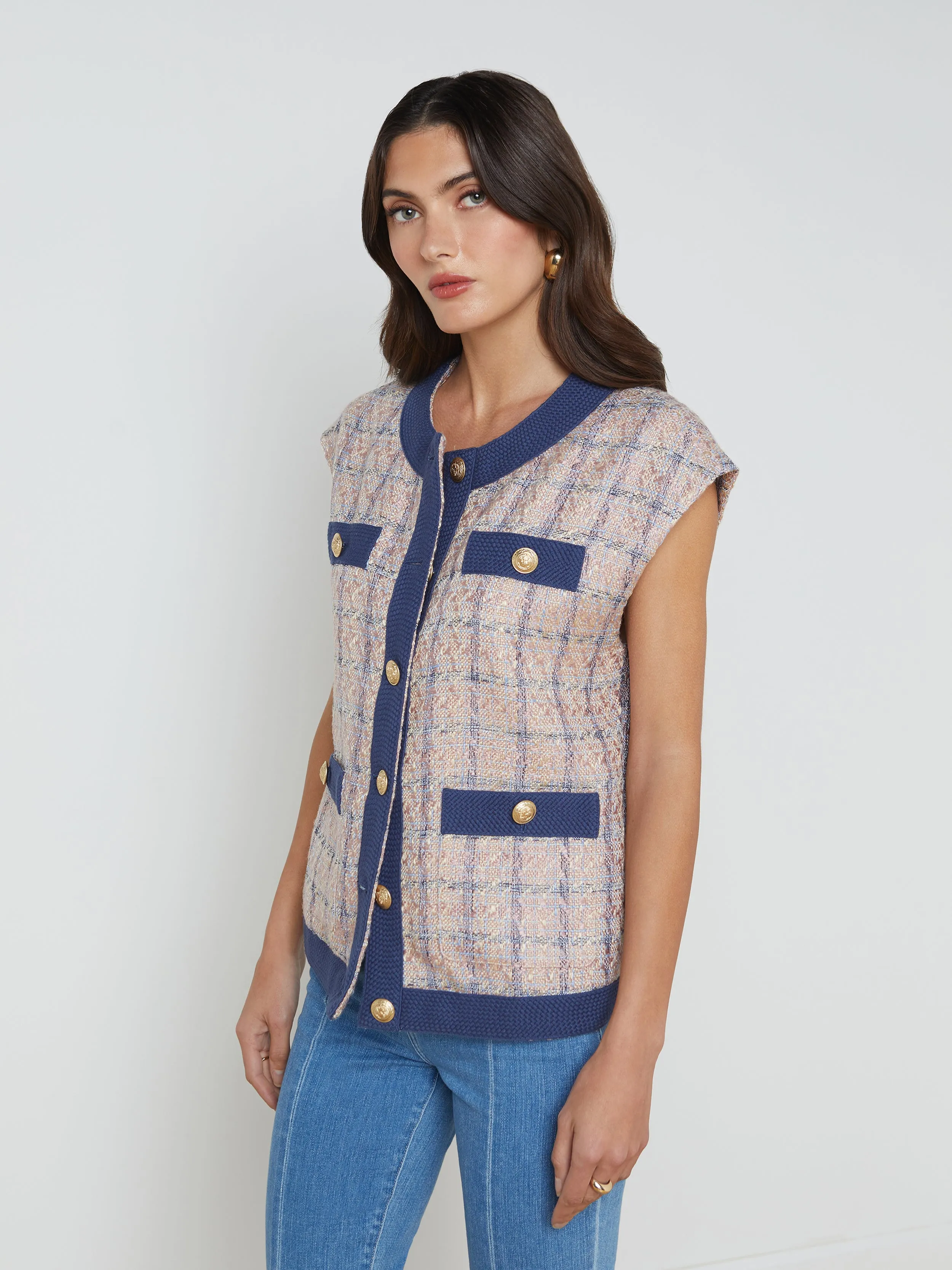 Laurel Tweed Oversized Vest