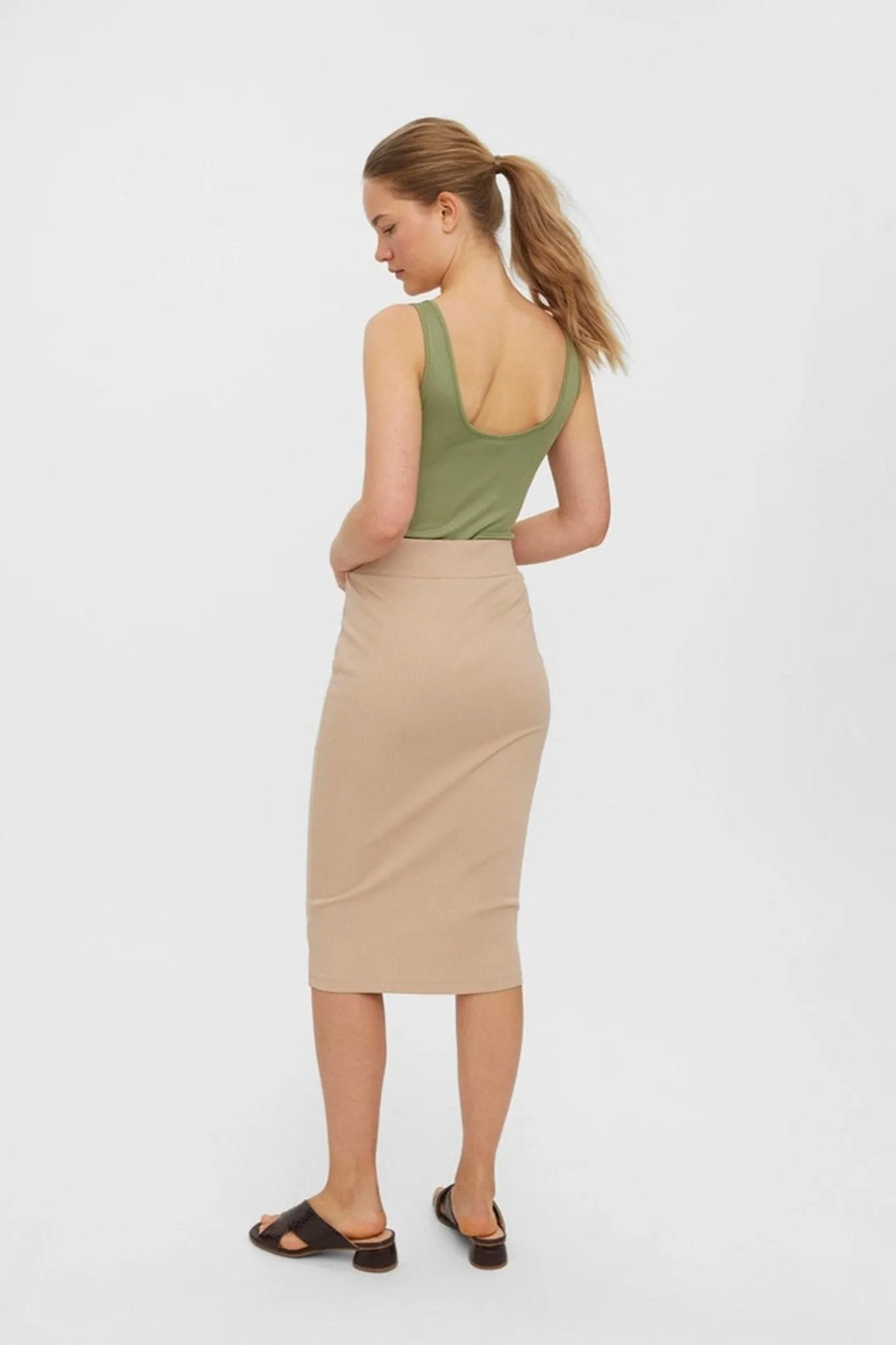 Lavender High Waist Pencil Skirt - Nomad