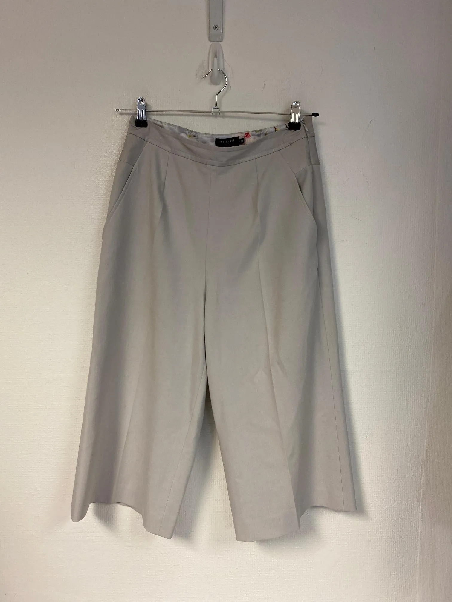 Light grey tailored culottes, Ted Baker, Size 10 - Damaged Item Sale