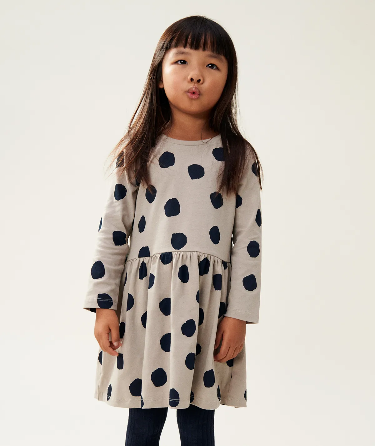 Lima Printed Dress - Spot dots / Mist