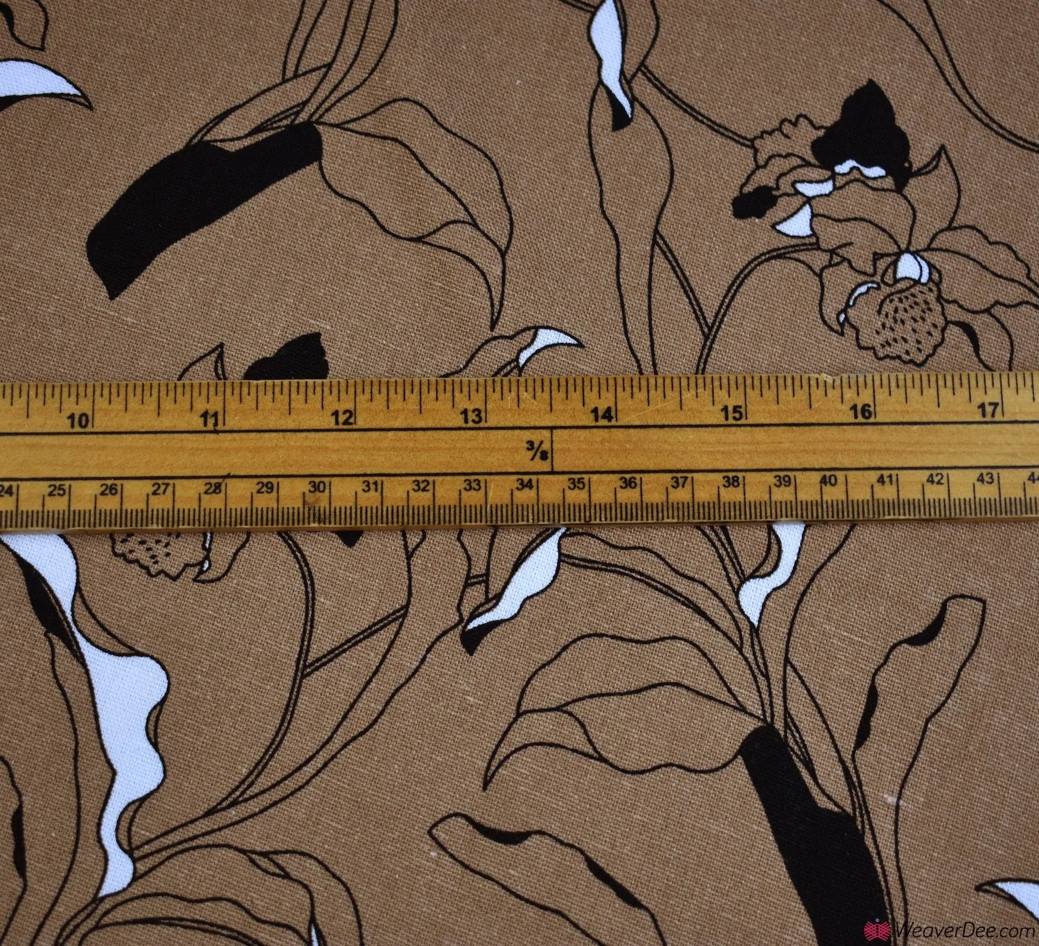 Linen Blend Fabric - Bloomsbury Floral Brown