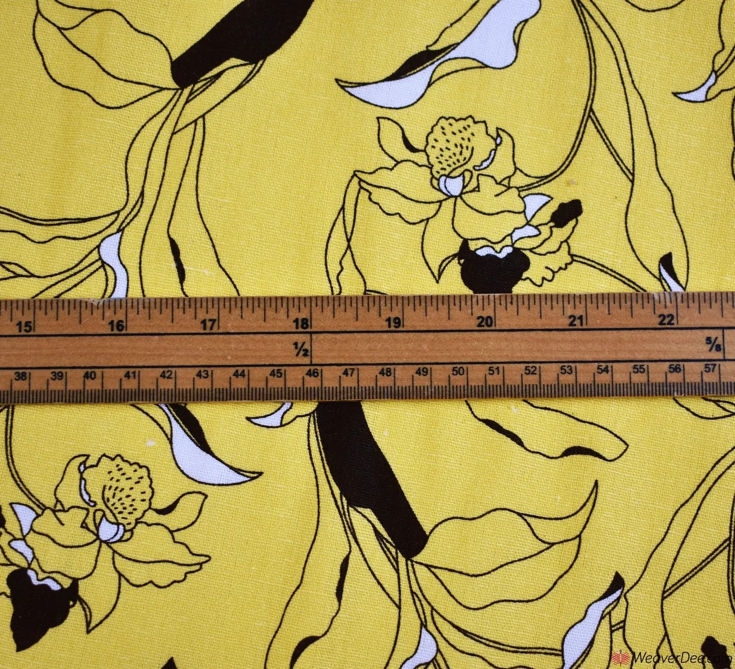 Linen Blend Fabric - Bloomsbury Floral Yellow