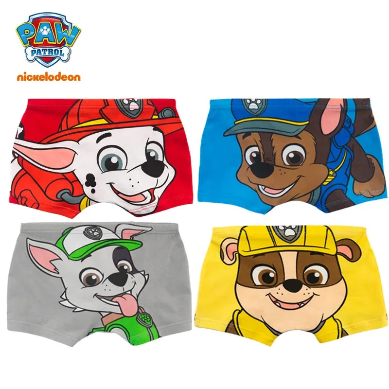 Lot de 4 caleçons pour garçons de 2 à 7 ans - Culotte enfant PAW Patrol