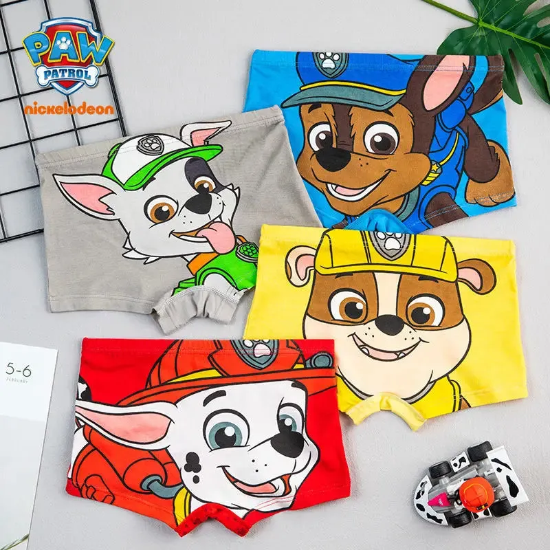 Lot de 4 caleçons pour garçons de 2 à 7 ans - Culotte enfant PAW Patrol