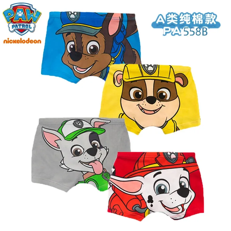 Lot de 4 caleçons pour garçons de 2 à 7 ans - Culotte enfant PAW Patrol