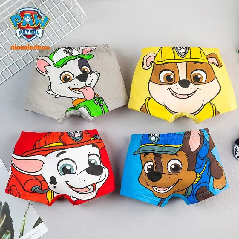 Lot de 4 caleçons pour garçons de 2 à 7 ans - Culotte enfant PAW Patrol