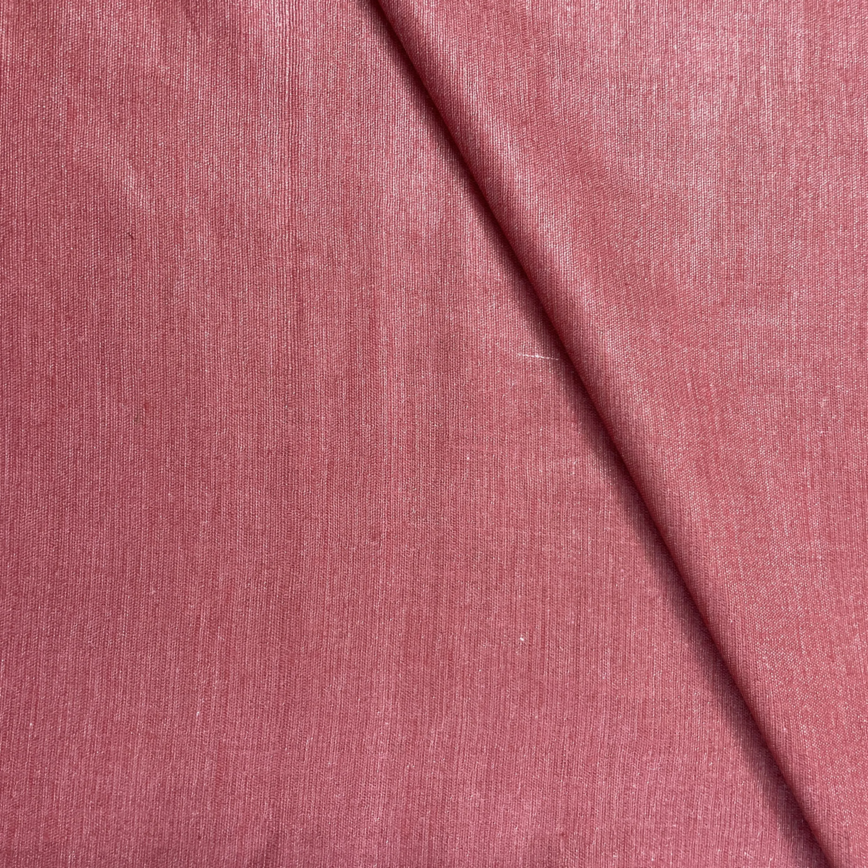 Maroon Solid Cotton Khadi Fabric