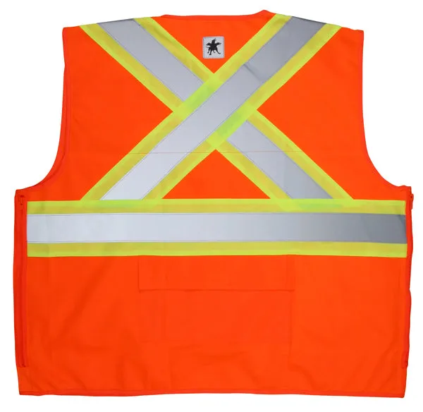 MCR Safety CSA,Survey Pocket, Orange Silv/Lime X3