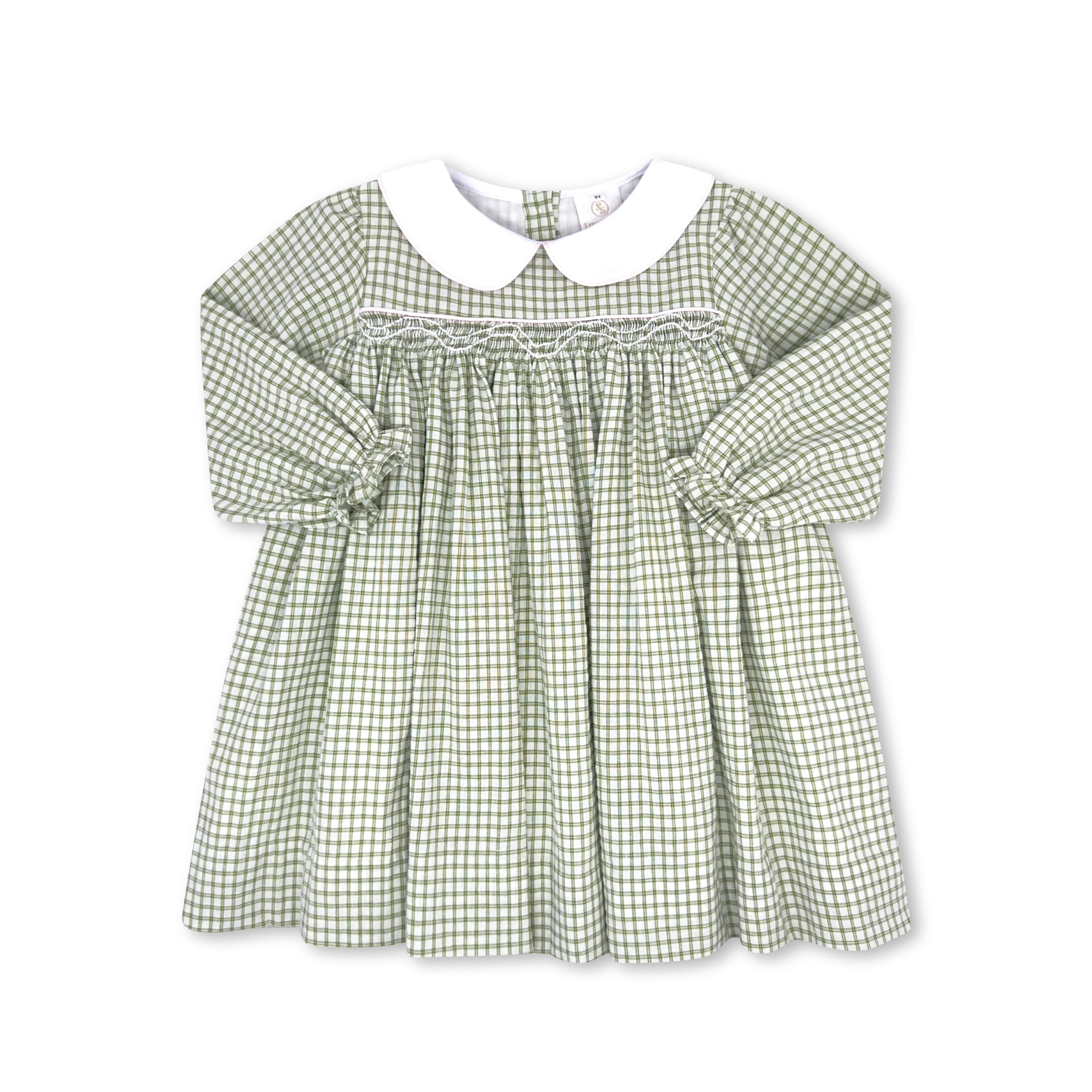 Michelle Dress - Grove Park Green Windowpane