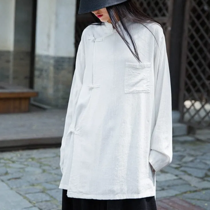 Minimalist Cotton & Linen Blouse | Zen