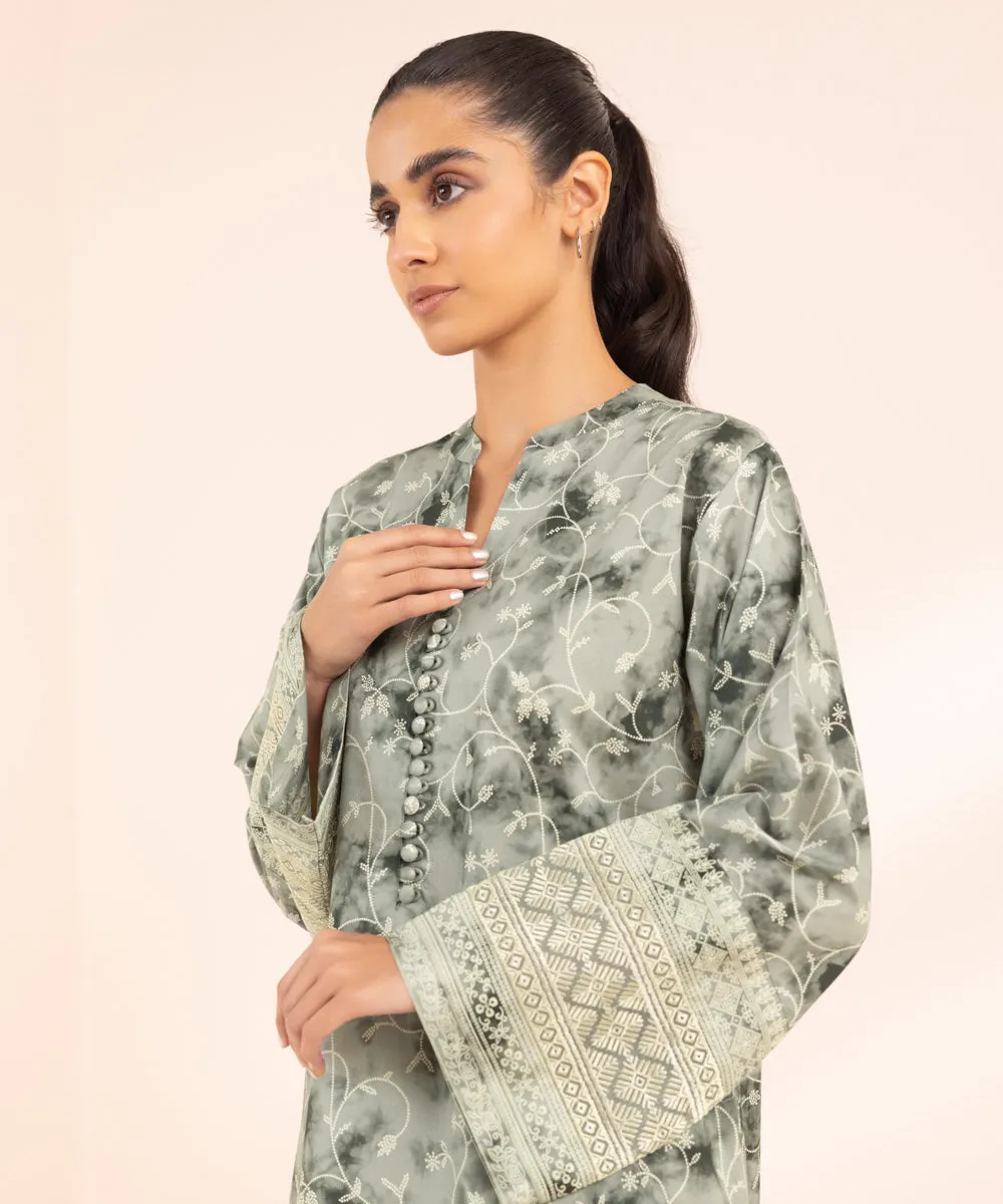 Monochrome '24-2 Piece - Embroidered Lawn Suit - 0U3Pebw24V41