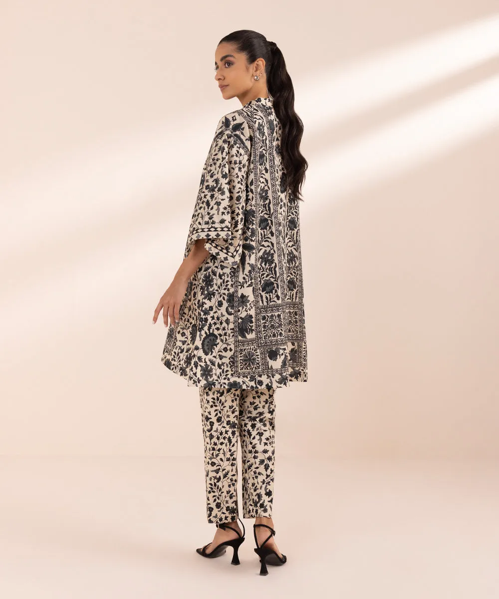 Monochrome '24-2 Piece - Printed Lawn Suit - 00U2Tbw24V42