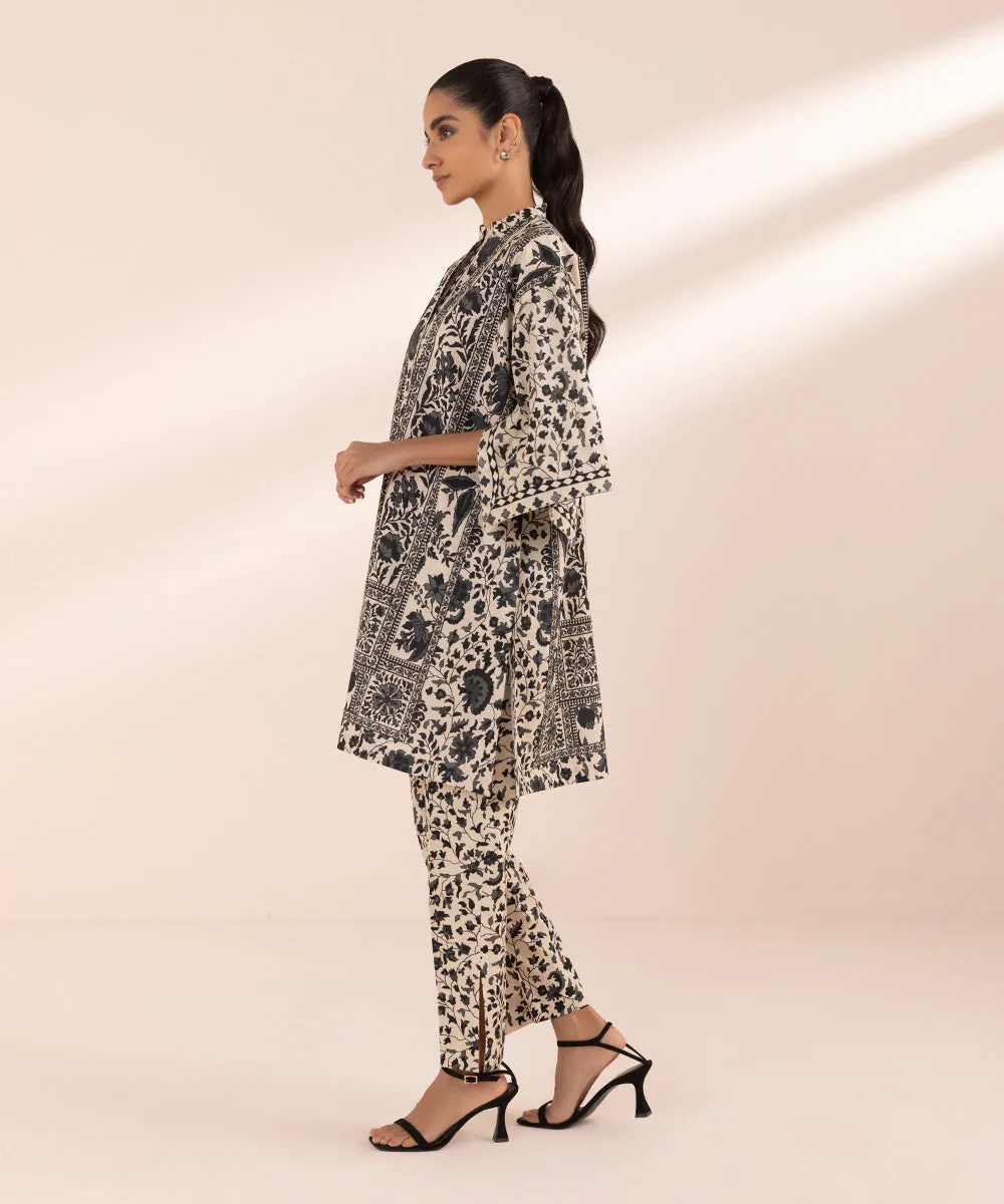 Monochrome '24-2 Piece - Printed Lawn Suit - 00U2Tbw24V42