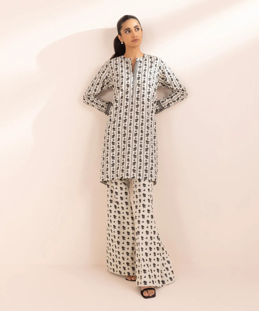 Monochrome '24-2 Piece - Printed Lawn Suit - 0U2Tbw24V43B