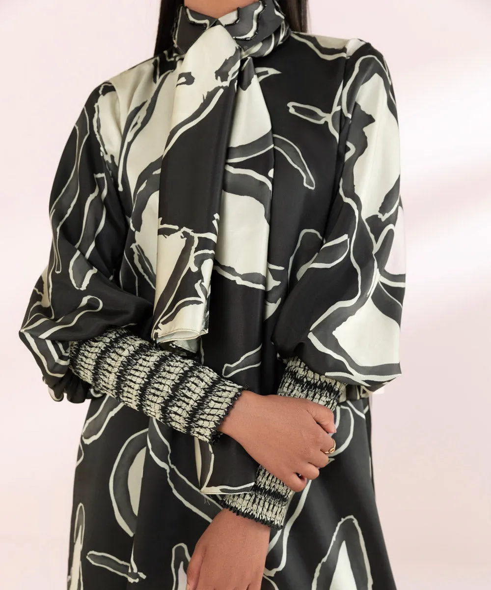 Monochrome '24-2 Piece - Printed Satin Suit - U2Tsl24V41Uc