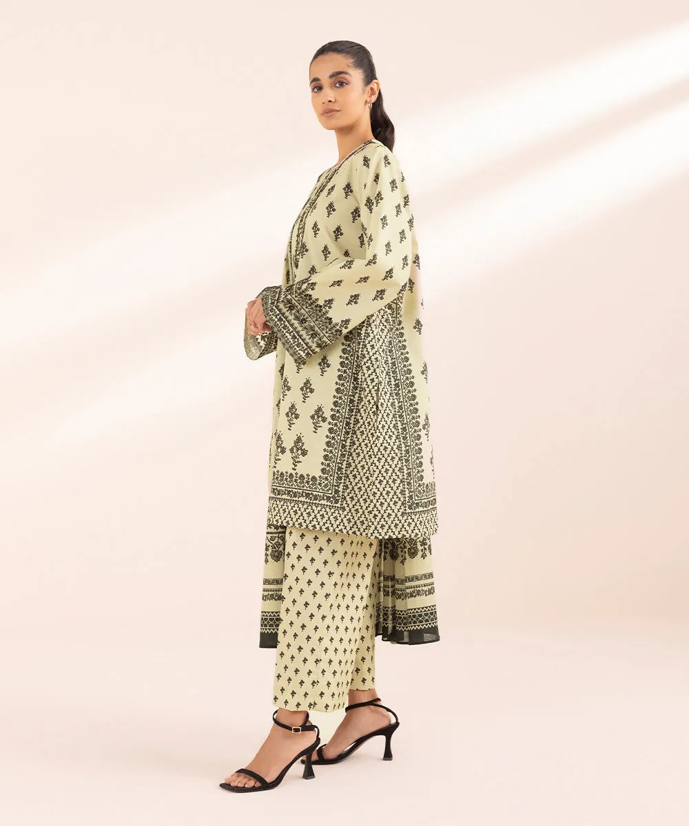 Monochrome '24-3 Piece - Embroidered Lawn Suit - 0U3Pebw24V47