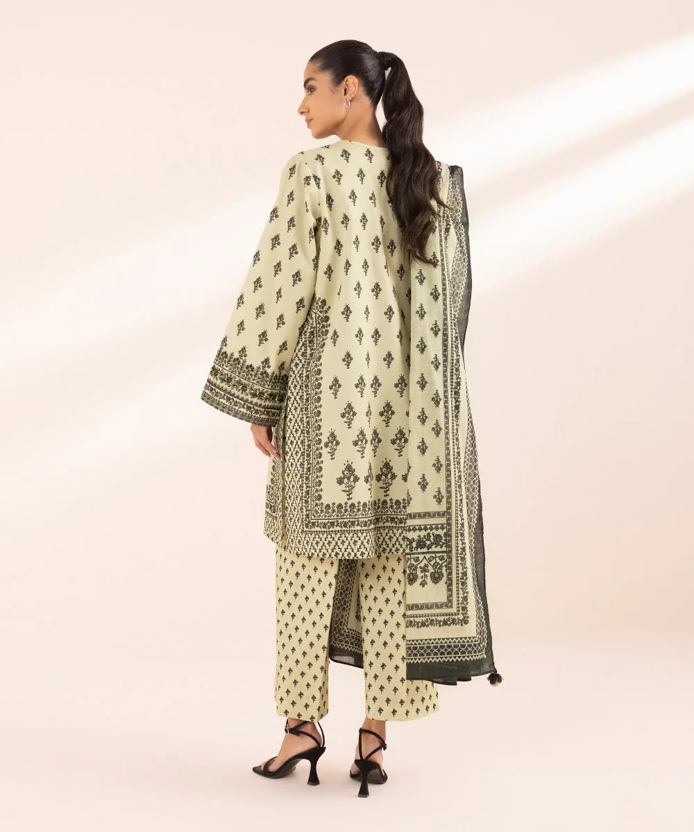 Monochrome '24-3 Piece - Embroidered Lawn Suit - 0U3Pebw24V47