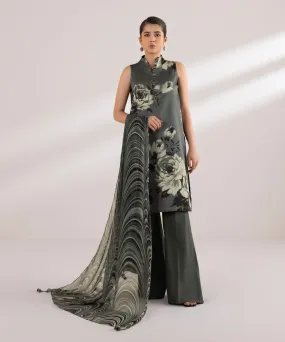 Monochrome '24-3 Piece - Printed Satin Suit - U3Psl24V42Uc