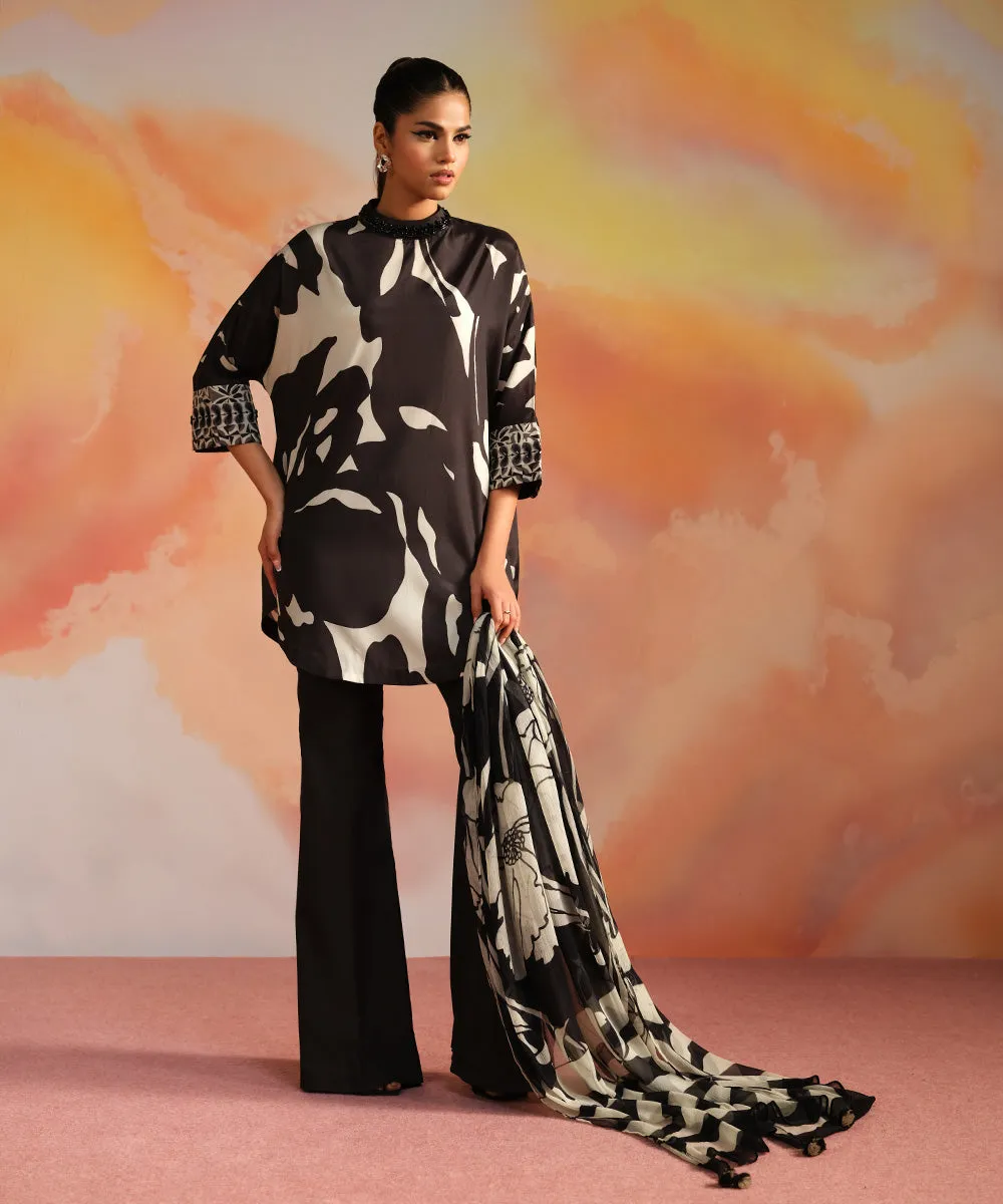 Monochrome '24-3 Piece - Printed Silk Suit - U3Psl24V44Uc