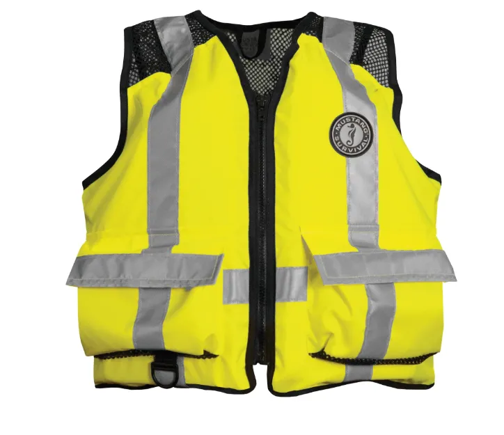 Mustang Survival MV1254 T3 High Visibility Industrial Mesh Vest | Free Shipping and No Sales Tax