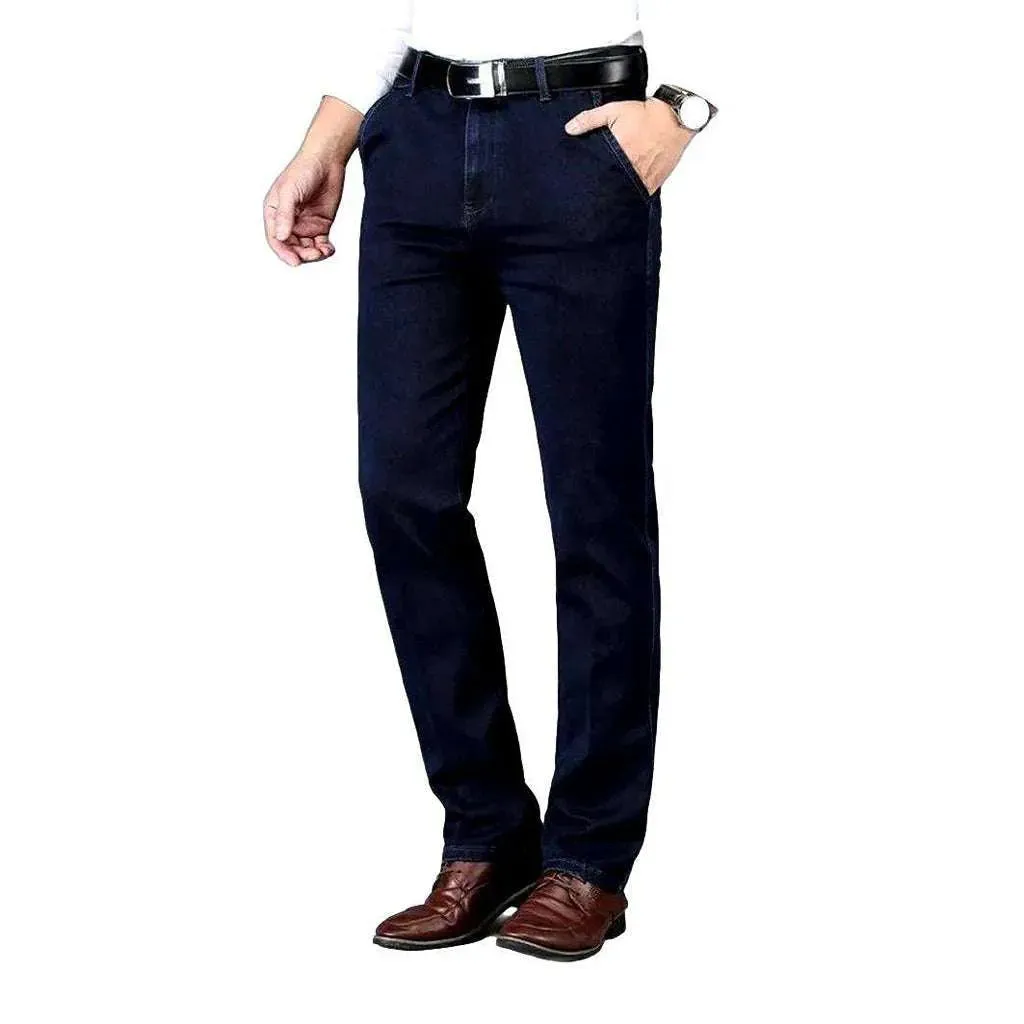 Navy business casual denim pants