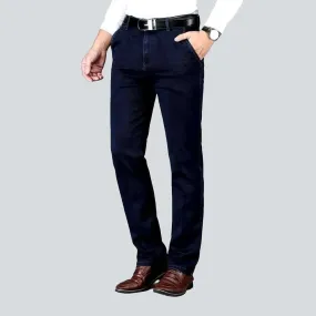 Navy business casual denim pants