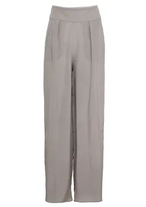 Nola High-Waisted Relaxed Silk Trousers