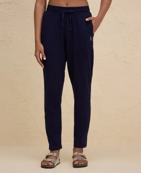 Nykd By Nykaa All Day Cotton Comfort Pant with Zip Pockets-NYAT502-Navy