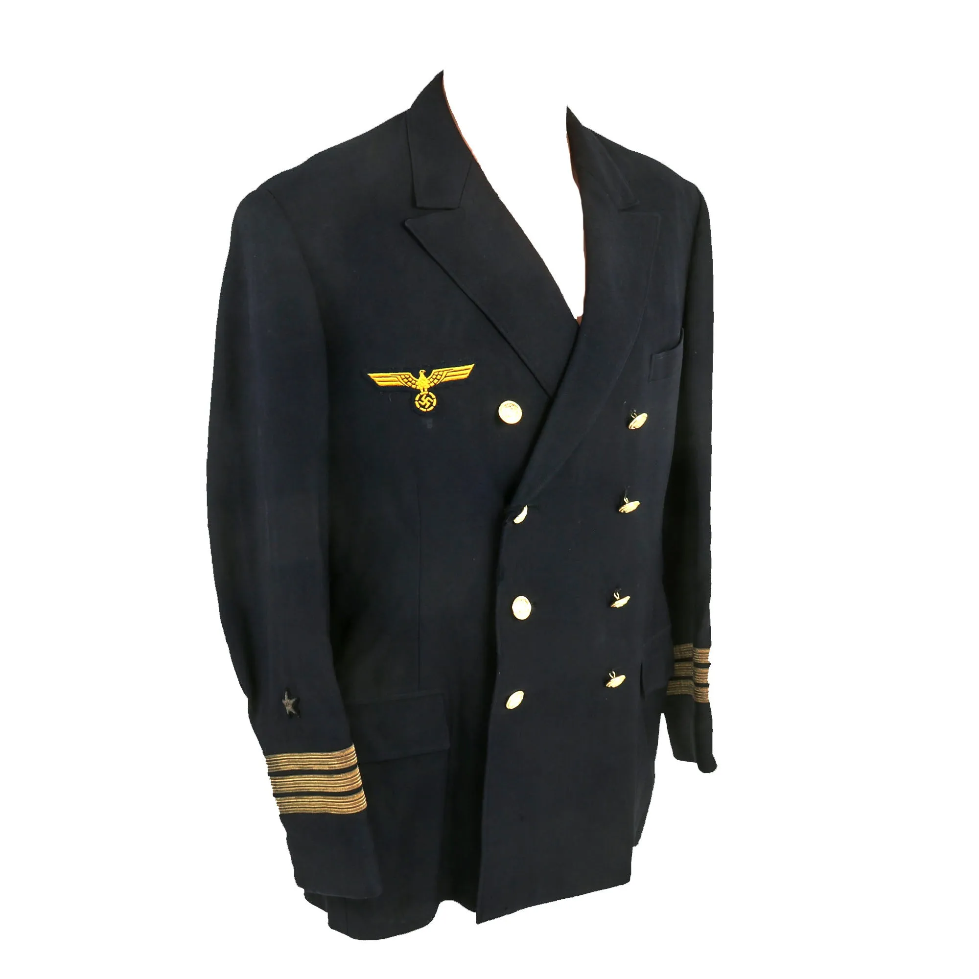 Original German WWII 1941 Dated Named Kriegsmarine Korvettenkapitän Officer's Uniform - Reefer Jacket & Trousers