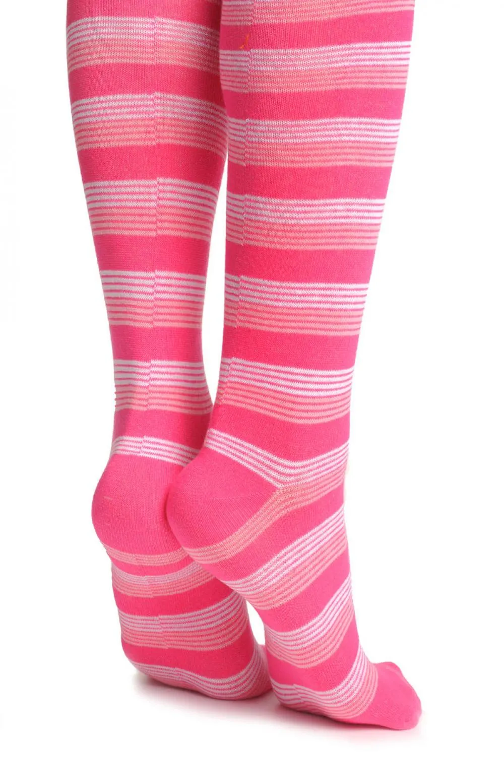 Pink Light Pink & White Thin Stripes