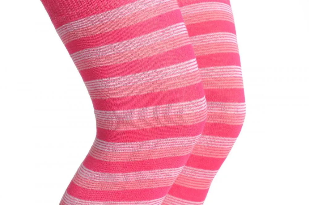 Pink Light Pink & White Thin Stripes