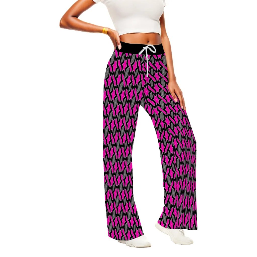 Pink Star Women Yoga Wide Leg Lounge Sweatpants