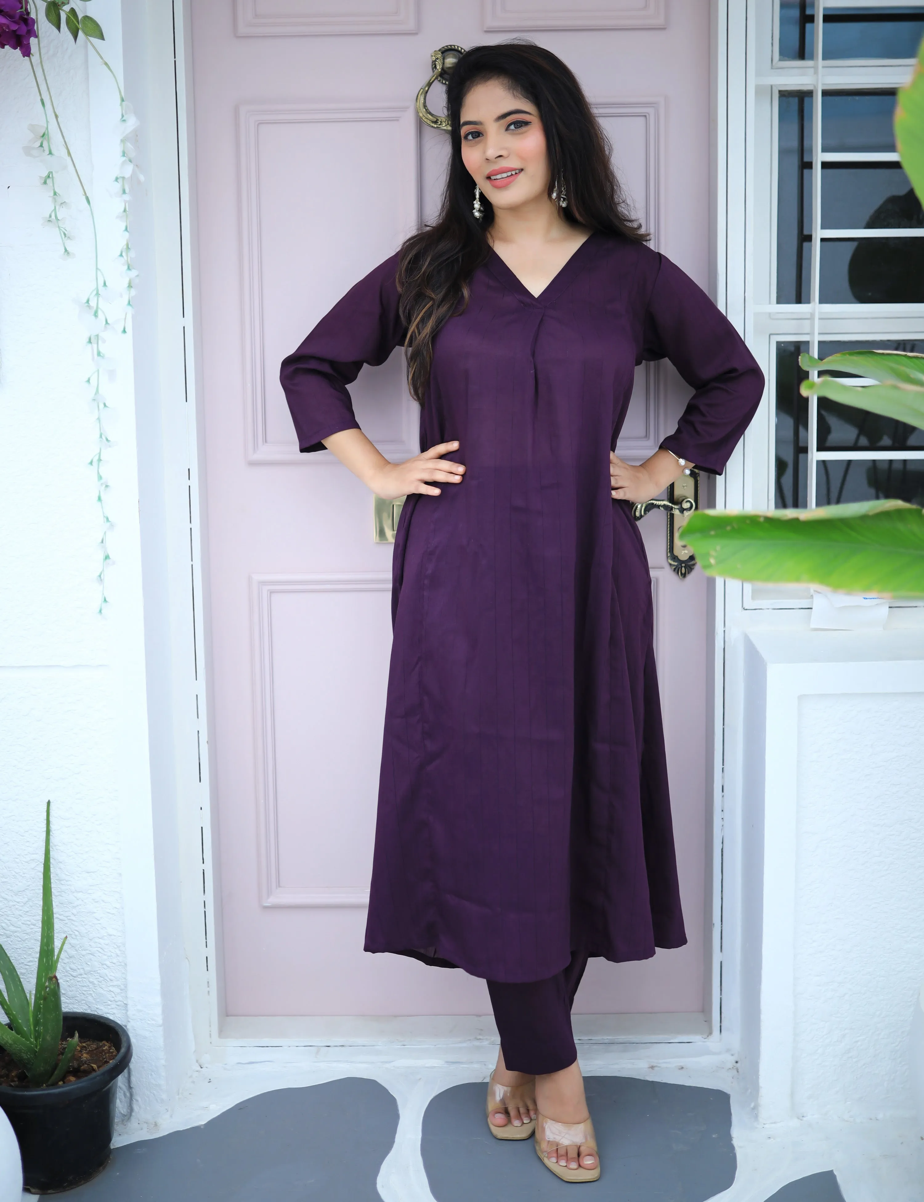 Plum Radiance Kurta Set