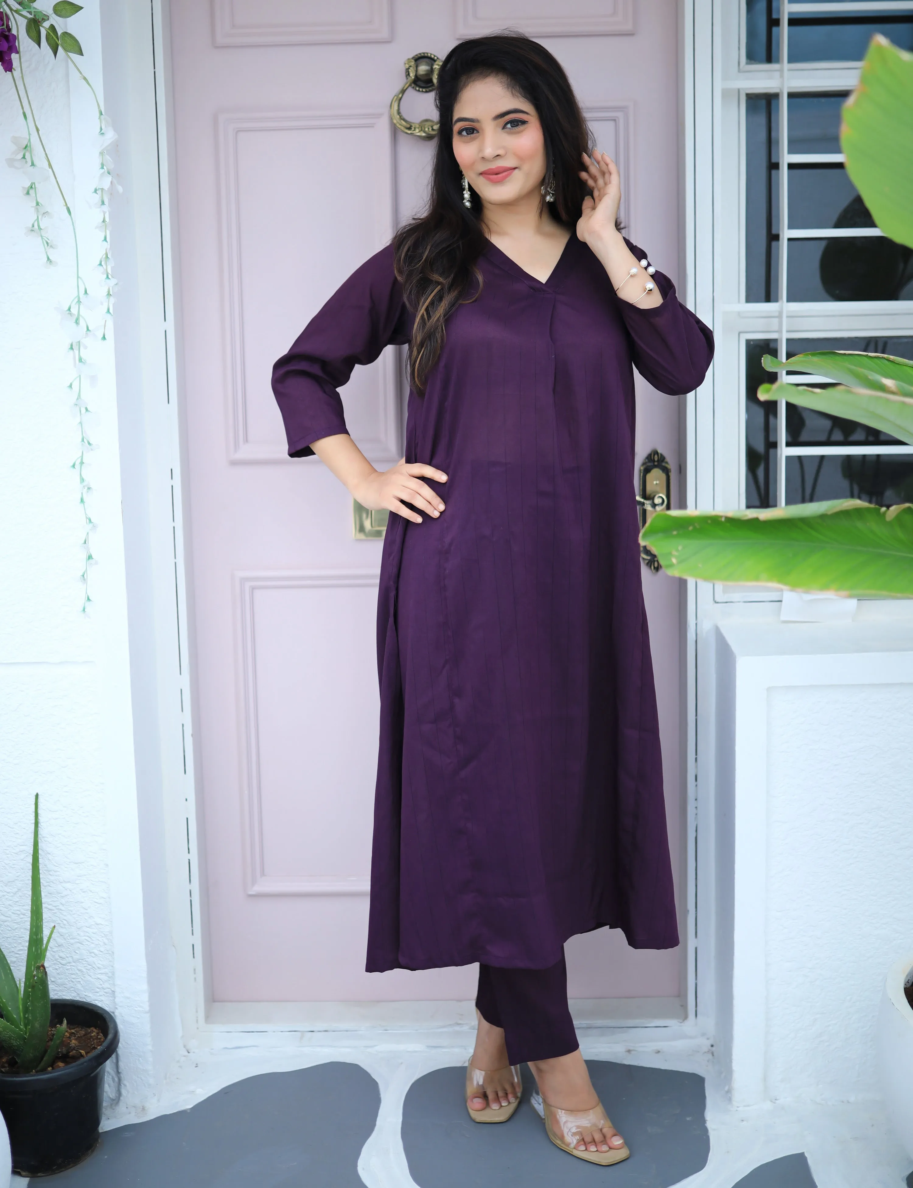 Plum Radiance Kurta Set