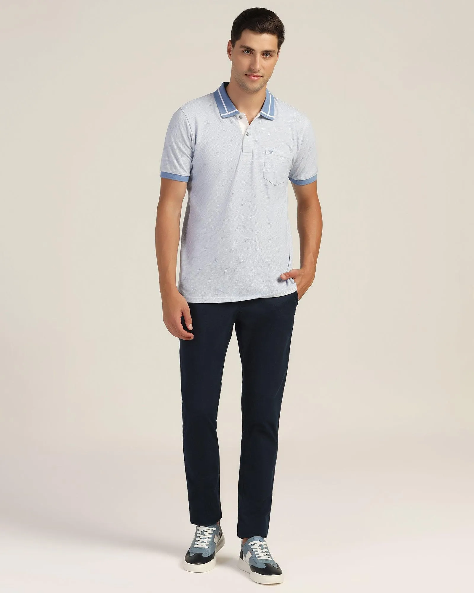 Polo Blue Printed T-Shirt - Nit