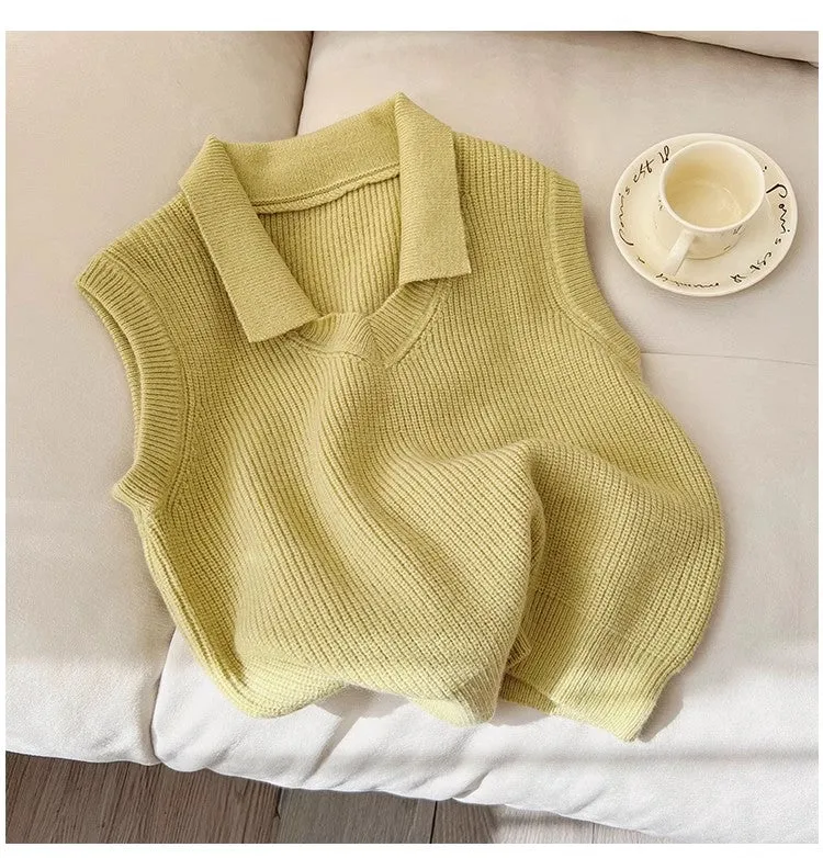 pullover sweater vest for women new style knitted vest trend    S5018